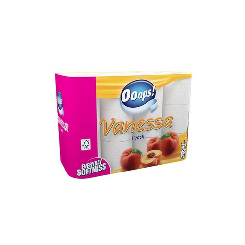 Toaletný papier, 3-vrstvový, 24 kotúčov, "Ooops Vanessa"